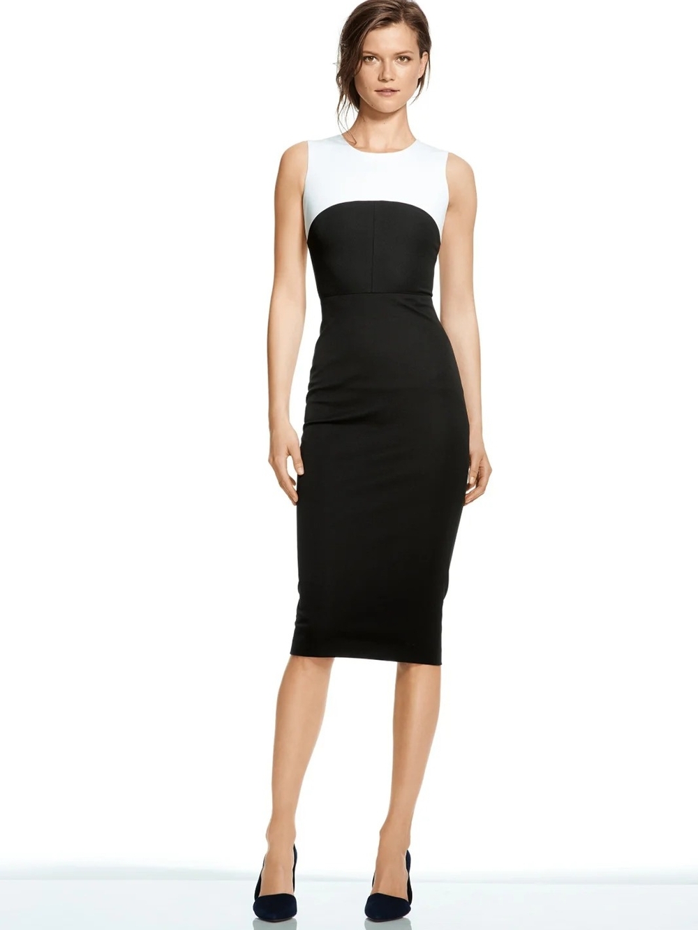 Roland Mouret For Banana Republic Crew Neck Slim Sheath Mini Womens Dress Size 8